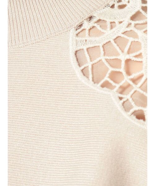 LAGUNAMOON（ラグナムーン）の「ショルダーレースニットプルオーバー（ニット/セーター・レディース・チャコールグレー/ライトグレー/アイボリー・FREE）」の6枚目の写真