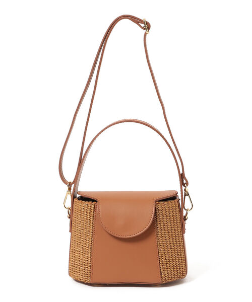 Ray BEAMS（レイビームス）の「LAURA DI MAGGIO / レザー コンビ バッグ（トートバッグ・レディース・ブラウン/ブラック・ONE SIZE）」の17枚目の写真