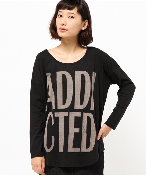 OUTLET（アウトレット）の「【Discoat Petit】TCビッグロゴチュニックT（Tシャツ/カットソー・レディース・グレー/ブラック・FREE）」の2枚目の写真