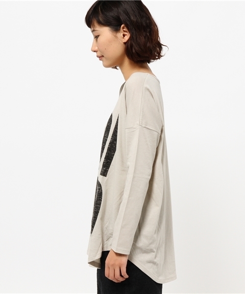 OUTLET（アウトレット）の「【Discoat Petit】TCビッグロゴチュニックT（Tシャツ/カットソー・レディース・グレー/ブラック・FREE）」の4枚目の写真