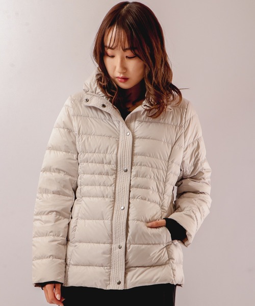 ダウンジャケット・コート [studiosalloy] FRILL WINDBREAKER JACKET Chumandor 2層式スタンドダウンジャケット（ダウンジャケット