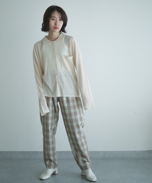 spoon store(スプーンストア)の「テーパードパンツセットアップ(スラックス・レディース・ブラック/ブラウン/ピンク・フリー)」の13枚目の写真