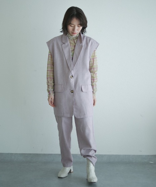 spoon store(スプーンストア)の「テーパードパンツセットアップ(スラックス・レディース・ブラック/ブラウン/ピンク・フリー)」の22枚目の写真