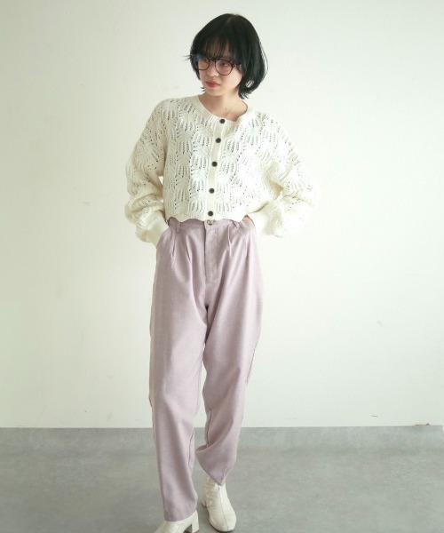 spoon store(スプーンストア)の「テーパードパンツセットアップ(スラックス・レディース・ブラック/ブラウン/ピンク・フリー)」の17枚目の写真