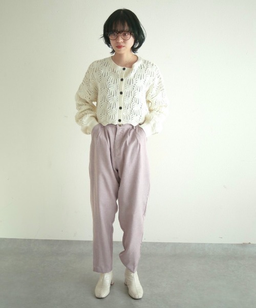 spoon store(スプーンストア)の「テーパードパンツセットアップ(スラックス・レディース・ブラック/ブラウン/ピンク・フリー)」の18枚目の写真