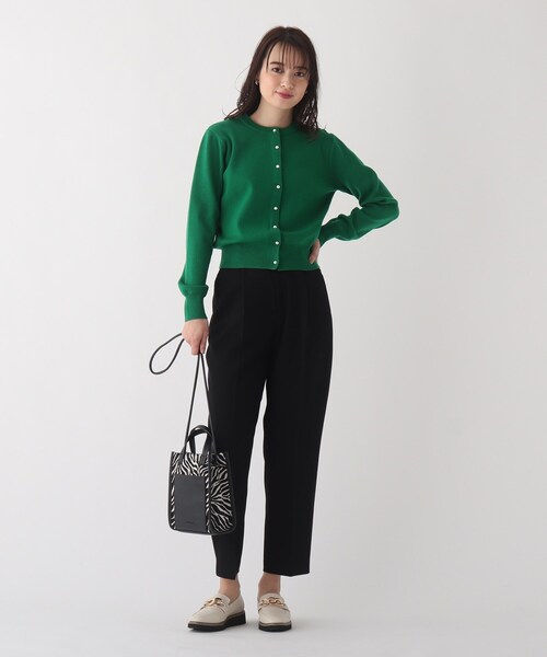 AG by aquagirl（エージーバイアクアガール）の「◆パール調ボタンクルーネックカーディガン【WEB限定サイズ】（カーディガン/ボレロ・レディース・ブルー/ブラック/ダークグリーン/ブラック系2/オレンジ・38/36/40）」の16枚目の写真