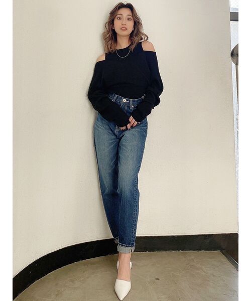 GYDA(ジェイダ)の「レイヤードカシュクールニット トップス(ニット/セーター・レディース・アイボリー/ブラウン/ブラック・FREE)」の19枚目の写真