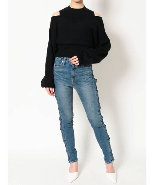 GYDA(ジェイダ)の「レイヤードカシュクールニット トップス(ニット/セーター・レディース・アイボリー/ブラウン/ブラック・FREE)」の16枚目の写真