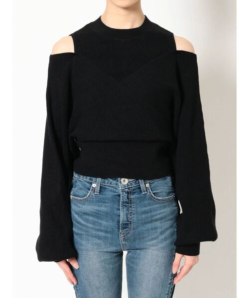 GYDA(ジェイダ)の「レイヤードカシュクールニット トップス(ニット/セーター・レディース・アイボリー/ブラウン/ブラック・FREE)」の15枚目の写真