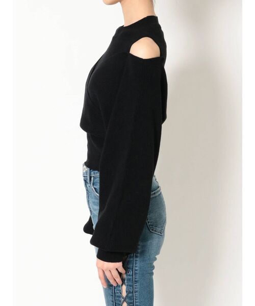 GYDA(ジェイダ)の「レイヤードカシュクールニット トップス(ニット/セーター・レディース・アイボリー/ブラウン/ブラック・FREE)」の14枚目の写真