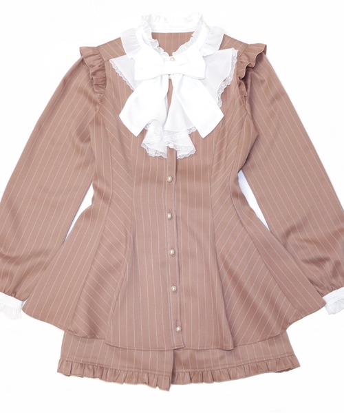 Secret Honey リボンタイラッフル長袖セットアップ Secret Honey（シークレットハニー）の「リボンタイラッフル長袖