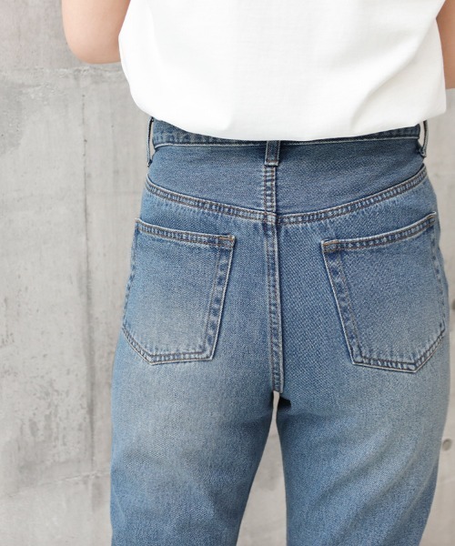 Social GIRL(ソーシャルガール)の「ハイウエストストレートデニムジーンズ(デニムパンツ・レディース・インディゴブルー/ブルー・M/L)」の21枚目の写真