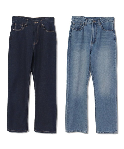 Social GIRL(ソーシャルガール)の「ハイウエストストレートデニムジーンズ(デニムパンツ・レディース・インディゴブルー/ブルー・M/L)」の7枚目の写真