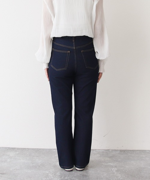 Social GIRL(ソーシャルガール)の「ハイウエストストレートデニムジーンズ(デニムパンツ・レディース・インディゴブルー/ブルー・M/L)」の10枚目の写真