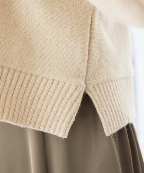 Edit Sheen（エディットシーン）の「ワイドスリーブハイゲージショートニット（ニット/セーター・レディース・ベージュ/アイボリー/ブラック/モカ/ピンク・MEDIUM）」の22枚目の写真