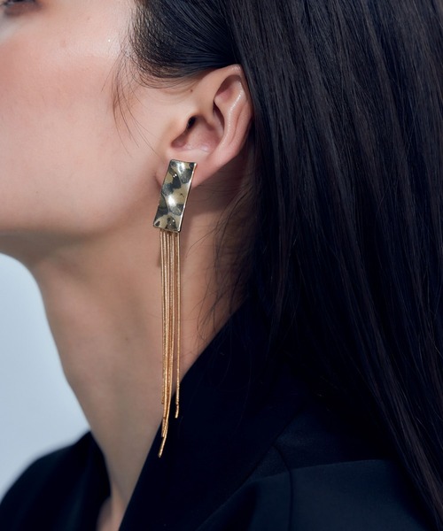 HARE（ハレ）の「チェーンフリンジイヤリング(HARE)（イヤリング・レディース・シルバー/ゴールド/ブラック・FREE）」の20枚目の写真