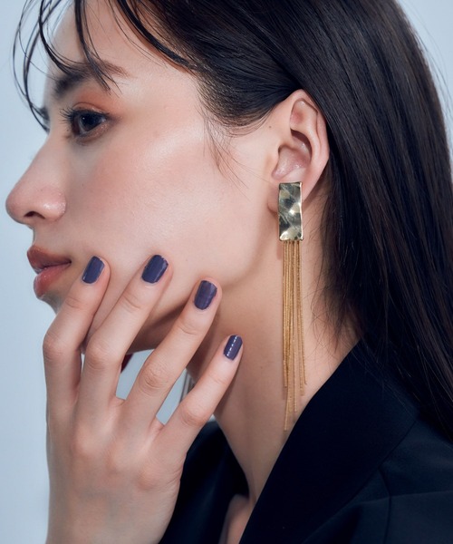 HARE（ハレ）の「チェーンフリンジイヤリング(HARE)（イヤリング・レディース・シルバー/ゴールド/ブラック・FREE）」の22枚目の写真