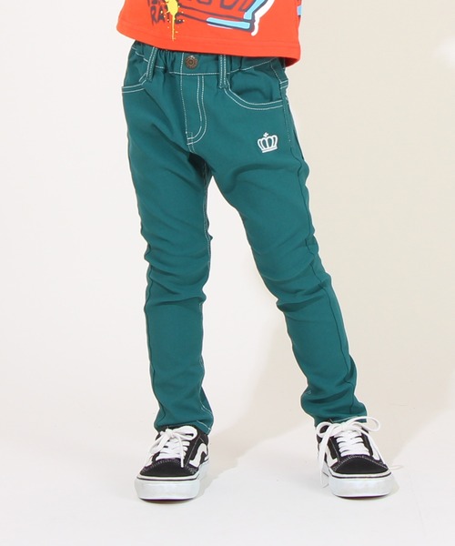 BABYDOLL（ベビードール）の「通販限定サイズあり　イージーシンプルデニムパンツ　6235K（その他パンツ・キッズ・ライトブルー/ブラック/ブルー/オフホワイト/ピンク/グリーン/ネイビー/イエロー/ベージュ/ピンク系その他/パープル/レッド/ダークブラウン系/ベビーピンク/マスタード/バイオレット/ホワイト/ピンク系その他2/グリーン系その他/ベージュ系その他・160cm/110cm/150cm/120cm/140cm/130cm/100cm/80ｃｍ/90cm）」の5枚目の写真