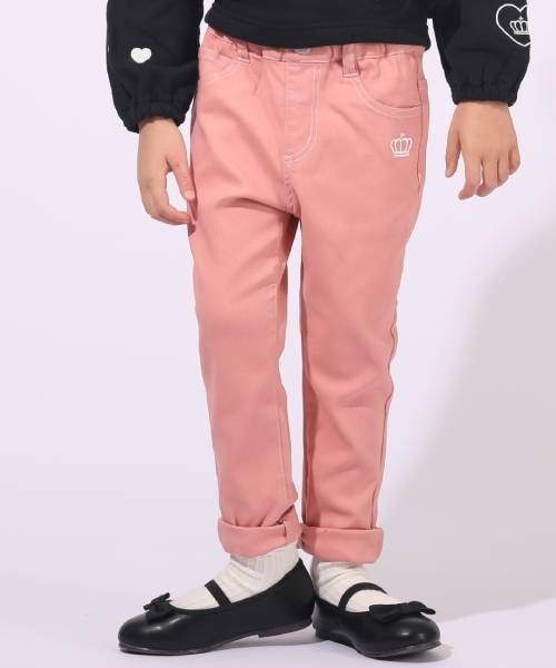 BABYDOLL（ベビードール）の「通販限定サイズあり　イージーシンプルデニムパンツ　6235K（その他パンツ・キッズ・ライトブルー/ブラック/ブルー/オフホワイト/ピンク/グリーン/ネイビー/イエロー/ベージュ/ピンク系その他/パープル/レッド/ダークブラウン系/ベビーピンク/マスタード/バイオレット/ホワイト/ピンク系その他2/グリーン系その他/ベージュ系その他・160cm/110cm/150cm/120cm/140cm/130cm/100cm/80ｃｍ/90cm）」の16枚目の写真