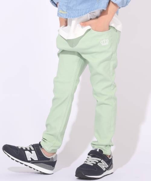 BABYDOLL（ベビードール）の「通販限定サイズあり　イージーシンプルデニムパンツ　6235K（その他パンツ・キッズ・ライトブルー/ブラック/ブルー/オフホワイト/ピンク/グリーン/ネイビー/イエロー/ベージュ/ピンク系その他/パープル/レッド/ダークブラウン系/ベビーピンク/マスタード/バイオレット/ホワイト/ピンク系その他2/グリーン系その他/ベージュ系その他・160cm/110cm/150cm/120cm/140cm/130cm/100cm/80ｃｍ/90cm）」の8枚目の写真