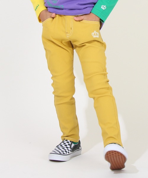 BABYDOLL（ベビードール）の「通販限定サイズあり　イージーシンプルデニムパンツ　6235K（その他パンツ・キッズ・ライトブルー/ブラック/ブルー/オフホワイト/ピンク/グリーン/ネイビー/イエロー/ベージュ/ピンク系その他/パープル/レッド/ダークブラウン系/ベビーピンク/マスタード/バイオレット/ホワイト/ピンク系その他2/グリーン系その他/ベージュ系その他・160cm/110cm/150cm/120cm/140cm/130cm/100cm/80ｃｍ/90cm）」の15枚目の写真