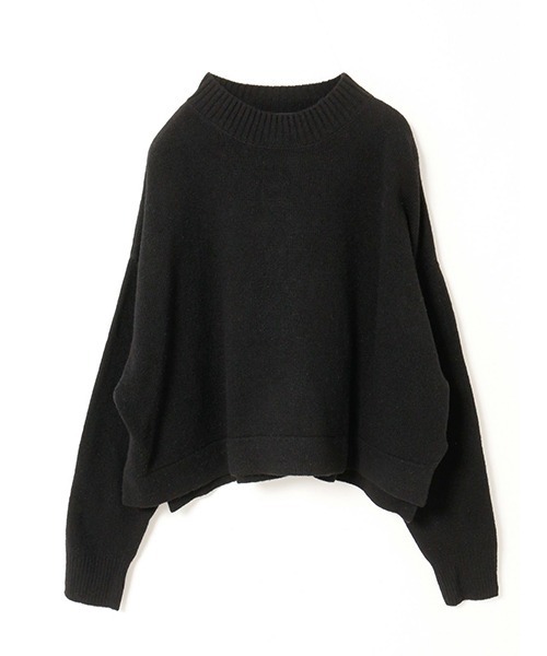 mizuiroind(ミズイロインド)の「mizuiro ind ハイネックショートプルオーバー(ニット/セーター・レディース・キナリ/ブラウン/チャコールグレー/ブラック・FREE)」の1枚目の写真