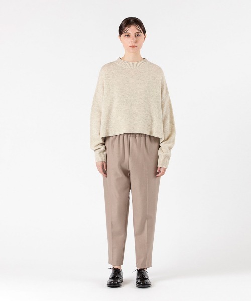 mizuiroind(ミズイロインド)の「mizuiro ind ハイネックショートプルオーバー(ニット/セーター・レディース・キナリ/ブラウン/チャコールグレー/ブラック・FREE)」の6枚目の写真