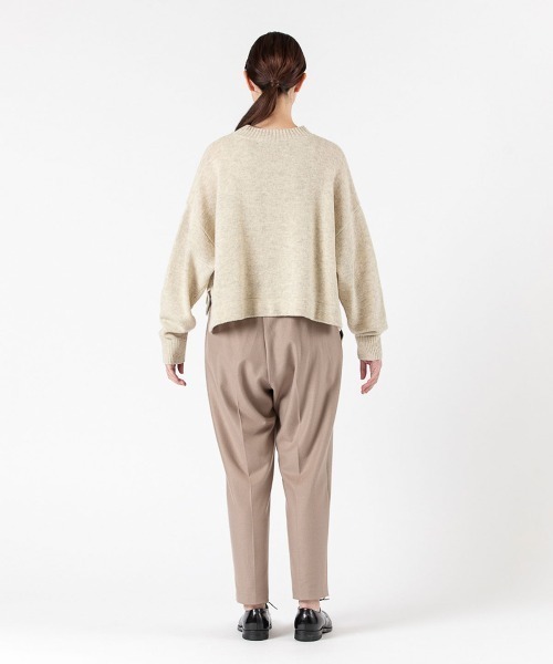 mizuiroind(ミズイロインド)の「mizuiro ind ハイネックショートプルオーバー(ニット/セーター・レディース・キナリ/ブラウン/チャコールグレー/ブラック・FREE)」の9枚目の写真