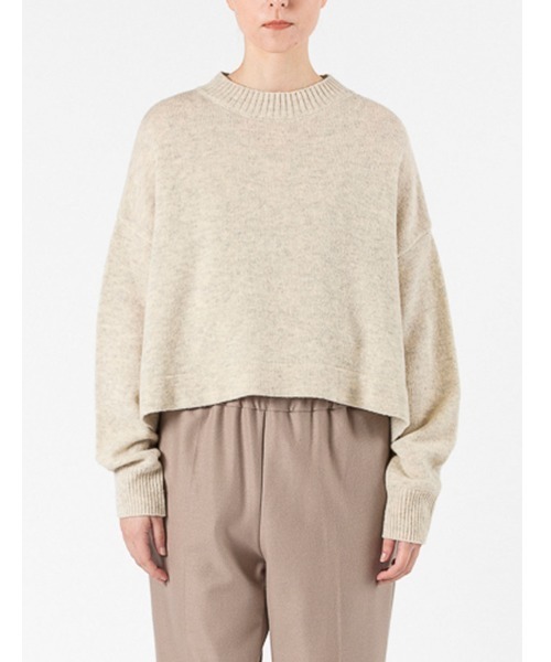 mizuiroind(ミズイロインド)の「mizuiro ind ハイネックショートプルオーバー(ニット/セーター・レディース・キナリ/ブラウン/チャコールグレー/ブラック・FREE)」の10枚目の写真