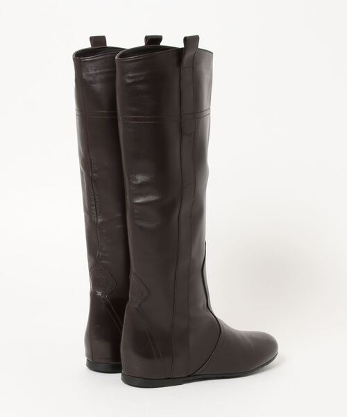 MADEMOISELLE ROPE'（マドモアゼル ロペ）の「【CORSO ROMA 9】フラットロングブーツ（ブーツ・レディース・ダークブラウン/オフホワイト・38/36/37）」の3枚目の写真