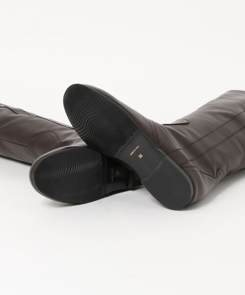 MADEMOISELLE ROPE'（マドモアゼル ロペ）の「【CORSO ROMA 9】フラットロングブーツ（ブーツ・レディース・ダークブラウン/オフホワイト・38/36/37）」の4枚目の写真