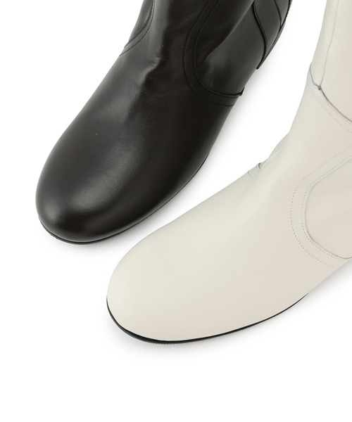 MADEMOISELLE ROPE'（マドモアゼル ロペ）の「【CORSO ROMA 9】フラットロングブーツ（ブーツ・レディース・ダークブラウン/オフホワイト・38/36/37）」の5枚目の写真