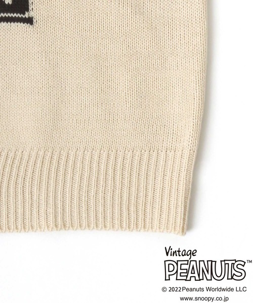 PEANUTS(ピーナッツ)の「SNOOPY PEANUTS/スヌーピーBIGプルオーバーニット(ニット/セーター・レディース・イエロー/ライトグリーン/アイボリー/ブラック系その他・M/L)」の14枚目の写真
