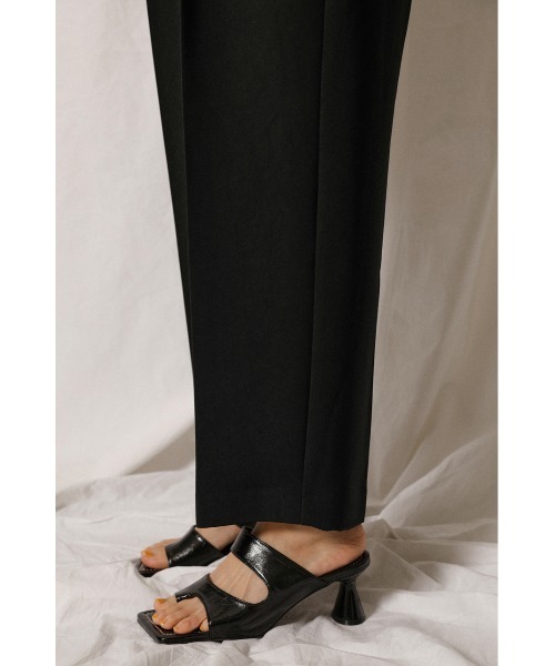 crie conforto（クリーコンフォルト）の「ボックスタックテーパードパンツ（スラックス・レディース・ピンク/ブラック・MEDIUM/SMALL）」の11枚目の写真