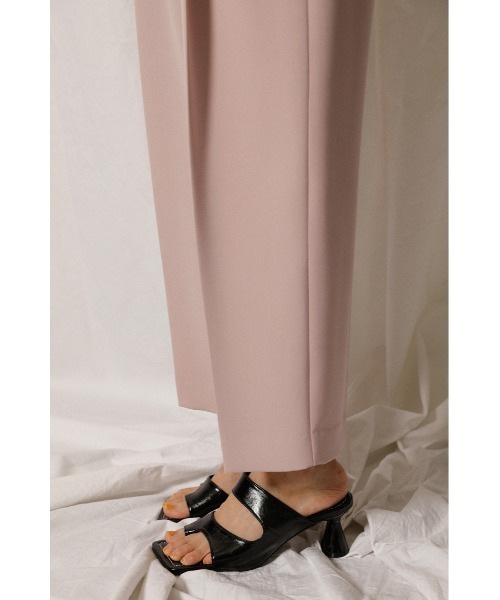 crie conforto（クリーコンフォルト）の「ボックスタックテーパードパンツ（スラックス・レディース・ピンク/ブラック・MEDIUM/SMALL）」の19枚目の写真