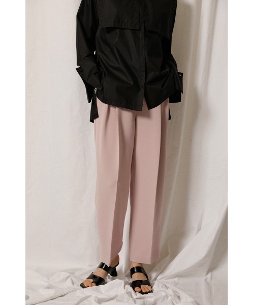 crie conforto（クリーコンフォルト）の「ボックスタックテーパードパンツ（スラックス・レディース・ピンク/ブラック・MEDIUM/SMALL）」の22枚目の写真