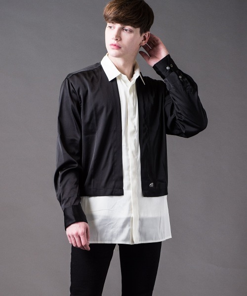 Buffalo Bobs（バッファローボブズ）の「TOPPER(トッパー)サテン フラップ トロミ シャツ（シャツ/ブラウス・メンズ・ピンク/マルチ/ミント・2-3/1-2）」の3枚目の写真