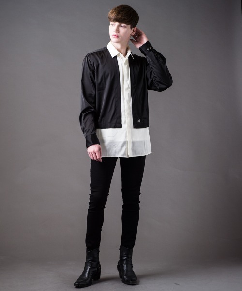 Buffalo Bobs（バッファローボブズ）の「TOPPER(トッパー)サテン フラップ トロミ シャツ（シャツ/ブラウス・メンズ・ピンク/マルチ/ミント・2-3/1-2）」の10枚目の写真