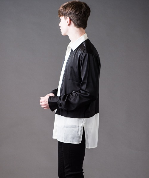 Buffalo Bobs（バッファローボブズ）の「TOPPER(トッパー)サテン フラップ トロミ シャツ（シャツ/ブラウス・メンズ・ピンク/マルチ/ミント・2-3/1-2）」の12枚目の写真