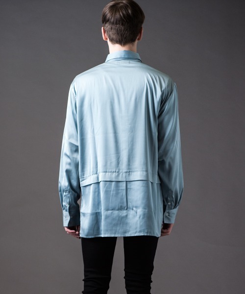 Buffalo Bobs（バッファローボブズ）の「TOPPER(トッパー)サテン フラップ トロミ シャツ（シャツ/ブラウス・メンズ・ピンク/マルチ/ミント・2-3/1-2）」の5枚目の写真