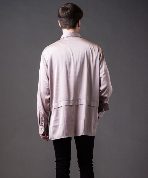 Buffalo Bobs（バッファローボブズ）の「TOPPER(トッパー)サテン フラップ トロミ シャツ（シャツ/ブラウス・メンズ・ピンク/マルチ/ミント・2-3/1-2）」の9枚目の写真