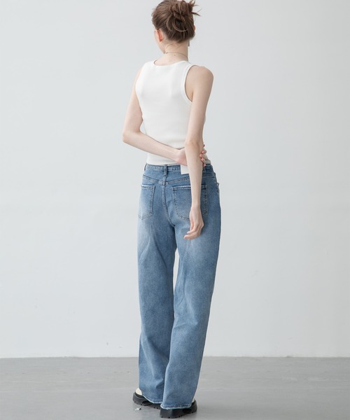 EKCOOKIES（イーケークッキーズ）の「【 ユニセックス 】【 EKCOOKIES 】サンドウォッシュテーパードデニム（デニムパンツ・レディース・インディゴブルー・S/M/L/XL）」の11枚目の写真