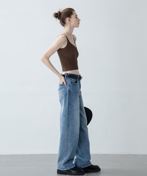 EKCOOKIES（イーケークッキーズ）の「【 ユニセックス 】【 EKCOOKIES 】サンドウォッシュテーパードデニム（デニムパンツ・レディース・インディゴブルー・S/M/L/XL）」の14枚目の写真