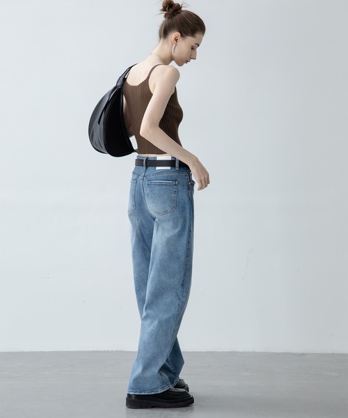 EKCOOKIES（イーケークッキーズ）の「【 ユニセックス 】【 EKCOOKIES 】サンドウォッシュテーパードデニム（デニムパンツ・レディース・インディゴブルー・S/M/L/XL）」の13枚目の写真