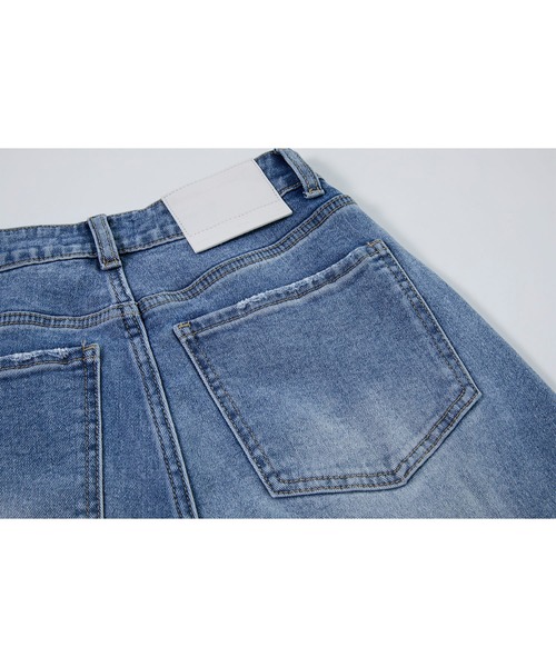 EKCOOKIES（イーケークッキーズ）の「【 ユニセックス 】【 EKCOOKIES 】サンドウォッシュテーパードデニム（デニムパンツ・レディース・インディゴブルー・S/M/L/XL）」の9枚目の写真