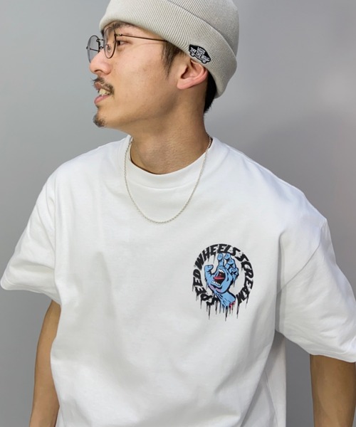 SANTA CRUZ（サンタクルーズ）の「【ムラサキスポーツ別注】SANTACRUZ/サンタクルーズ ルーズシルエット バックプリントTシャツ 502221407（Tシャツ/カットソー・メンズ・ホワイト/レッド/ブラック/グリーン・XXL/L/M/XL）」の6枚目の写真