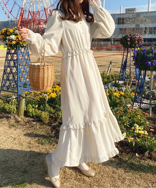 apres jour(アプレジュール)の「フリルティアードワンピース【ZOZOTOWN限定アイテム】(ワンピース・レディース・アイボリー/ブラック系その他/ライトベージュ/ピンクベージュ/ブラック・X-LARGE/フリー)」の13枚目の写真