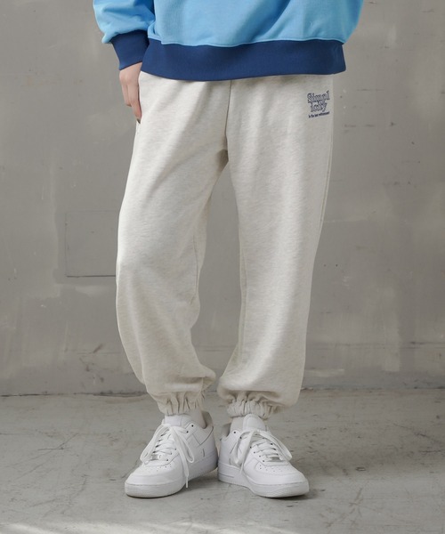 SPINNS（スピンズ）の「ワンポイントロゴ カラースウェットパンツ（スウェットパンツ・レディース・ブルー/ブラウン/グリーン/オフホワイト/オートミール・ONESIZE）」の15枚目の写真