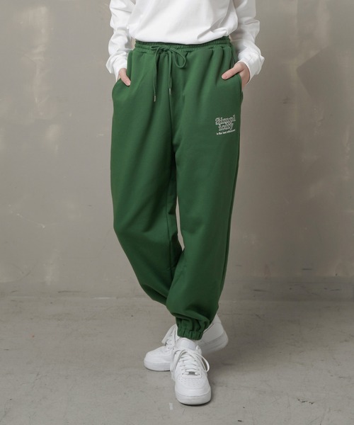 SPINNS（スピンズ）の「ワンポイントロゴ カラースウェットパンツ（スウェットパンツ・レディース・ブルー/ブラウン/グリーン/オフホワイト/オートミール・ONESIZE）」の19枚目の写真