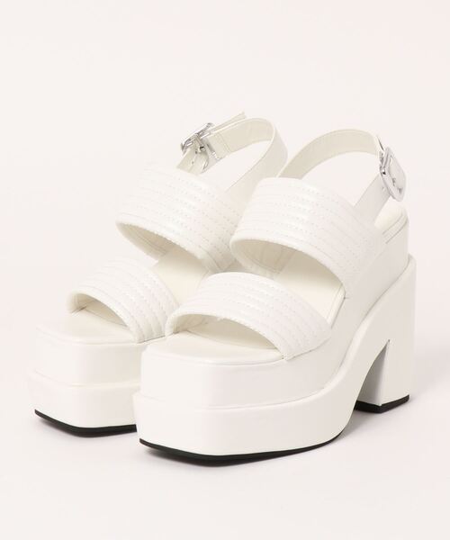 ENVYM（アンビー）の「ラインステッチボリュームサンダル（サンダル・レディース・パイソン/ブラック/ホワイト・22.5cm/23.5cm/24.5cm）」の17枚目の写真